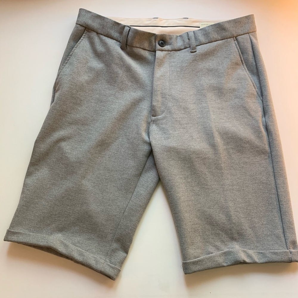 Selected Homme Men's Gray Cuffed Hems Shorts Sz XL